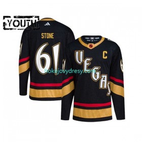 Dětské Hokejový Dres Vegas Golden Knights Mark Stone 61 Adidas 2022-2023 Reverse Retro Černá Authentic